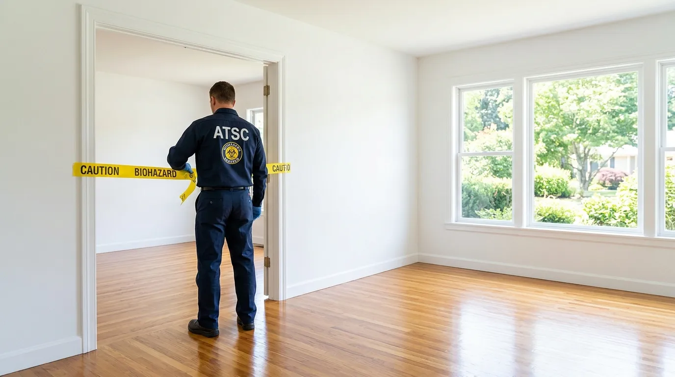 Certified biohazard cleanup crew performing Decomposition Cleanup in Cloverly